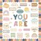 Boho Affirmation Station Bulletin Board Set – 53-Piece Positive Classroom Decor Kit with Motivational "You Are" Posters, Borders & Cutouts for Teachers, School, Office, Counseling Room & Kids Learning Spaces